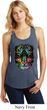 Dripping Neon Tiger Ladies Racerback Tank Top