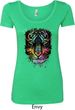 Dripping Neon Tiger Ladies Scoop Neck Shirt