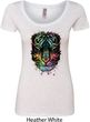 Dripping Neon Tiger Ladies Scoop Neck Shirt