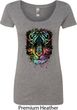 Dripping Neon Tiger Ladies Scoop Neck Shirt