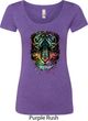 Dripping Neon Tiger Ladies Scoop Neck Shirt