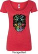 Dripping Neon Tiger Ladies Scoop Neck Shirt