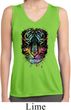 Dripping Neon Tiger Ladies Sleeveless Moisture Wicking Shirt