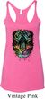 Dripping Neon Tiger Ladies Tri Blend Racerback Tank Top