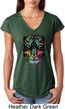 Dripping Neon Tiger Ladies Tri Blend V-Neck Shirt