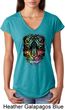 Dripping Neon Tiger Ladies Tri Blend V-Neck Shirt