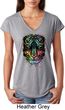 Dripping Neon Tiger Ladies Tri Blend V-Neck Shirt
