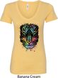 Dripping Neon Tiger Ladies V-Neck Shirt