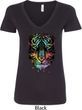 Dripping Neon Tiger Ladies V-Neck Shirt