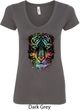 Dripping Neon Tiger Ladies V-Neck Shirt