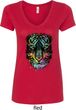 Dripping Neon Tiger Ladies V-Neck Shirt