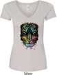 Dripping Neon Tiger Ladies V-Neck Shirt