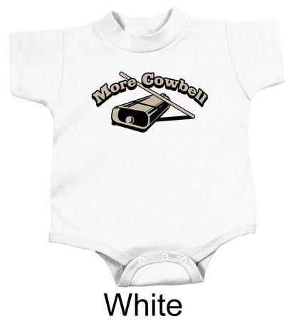 Drummer Romper More Cowbell Funny Musician Infant Baby Creeper