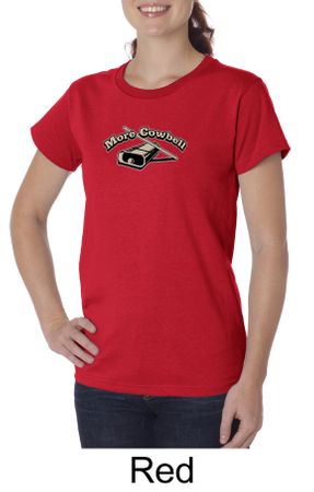 Drummer Shirt More Cowbell Funny Musician Ladies Organic T-shirt