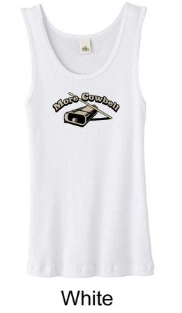 Drummer Tank More Cowbell Funny Musician Ladies Organic Tanktop