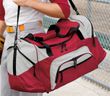 Duffel Bag - Color Block Sport Carrier Bag with Pockets