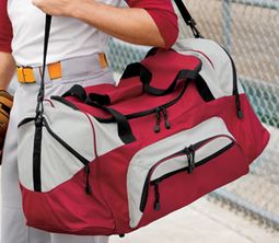 Duffel Bag - Color Block Sport Carrier Bag with Pockets