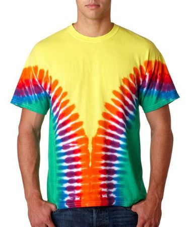 Clearance - Dyenomite Men's V-dye Tie Dye Tee Shirt - Clearance