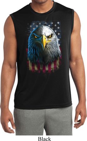 Eagle Stare Mens Sleeveless Moisture Wicking Shirt
