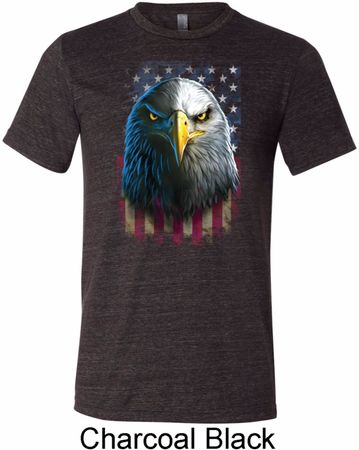 Eagle Stare Mens Tri Blend Crewneck Shirt