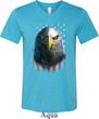 Eagle Stare Mens Tri Blend V-neck Shirt