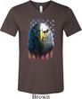 Eagle Stare Mens Tri Blend V-neck Shirt