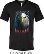 Eagle Stare Mens Tri Blend V-neck Shirt