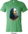 Eagle Stare Mens Tri Blend V-neck Shirt