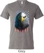 Eagle Stare Mens Tri Blend V-neck Shirt