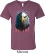 Eagle Stare Mens Tri Blend V-neck Shirt
