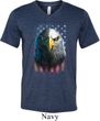 Eagle Stare Mens Tri Blend V-neck Shirt