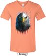 Eagle Stare Mens Tri Blend V-neck Shirt