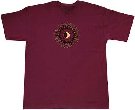 Eclipse Sun And Moon Maroon Adult Unisex T-shirt Tee Shirt