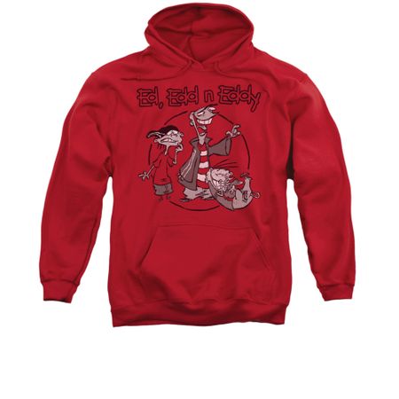 Ed, Edd N Eddy Hoodie Sweatshirt Gang Red Adult Hoody Sweat Shirt