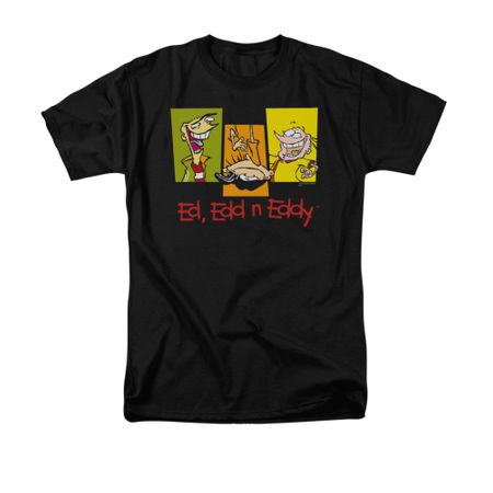 Ed, Edd N Eddy Shirt 3 Ed's Adult Black Tee T-Shirt
