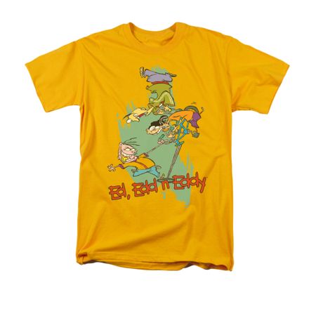 Ed, Edd N Eddy Shirt Free Fall Adult Gold Tee T-Shirt