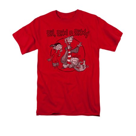 Ed, Edd N Eddy Shirt Gang Adult Red Tee T-Shirt