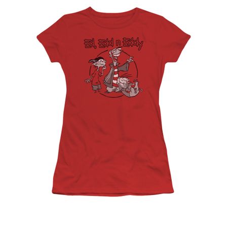 Ed, Edd N Eddy Shirt Juniors Gang Red Tee T-Shirt