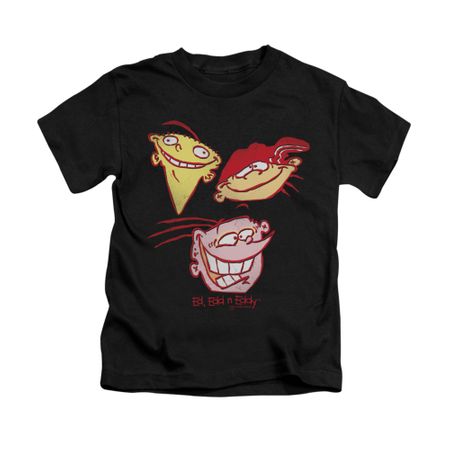 Ed, Edd N Eddy Shirt Kids Three Heads Black Youth Tee T-Shirt