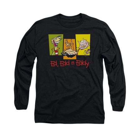 Ed, Edd N Eddy Shirt Long Sleeve 3 Ed's Black Tee T-Shirt