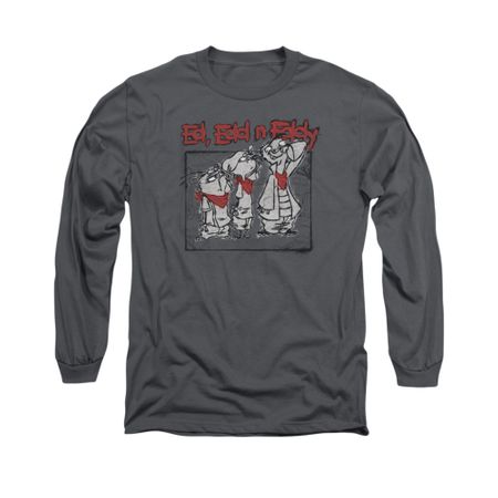 Ed, Edd N Eddy Shirt Long Sleeve Stand By Me Charcoal Tee T-Shirt