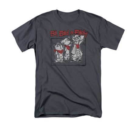 Ed, Edd N Eddy Shirt Stand By Me Adult Charcoal Tee T-Shirt