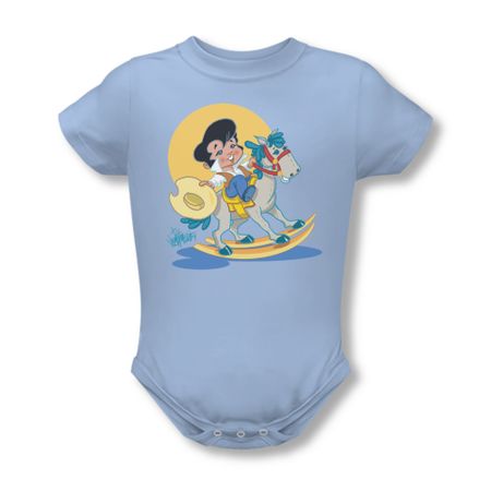 Elvis Presley Baby Romper Rockin Horse Light Blue Infant Babies Creeper