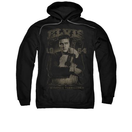 Elvis Presley Hoodie 1954 distressed Black Sweatshirt Hoody