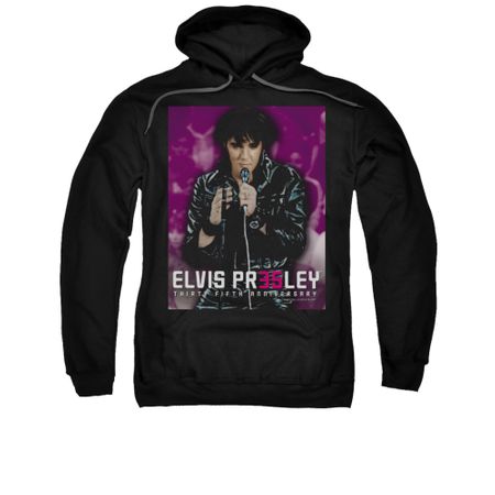 Elvis Presley Hoodie 35 Leather Black Sweatshirt Hoody