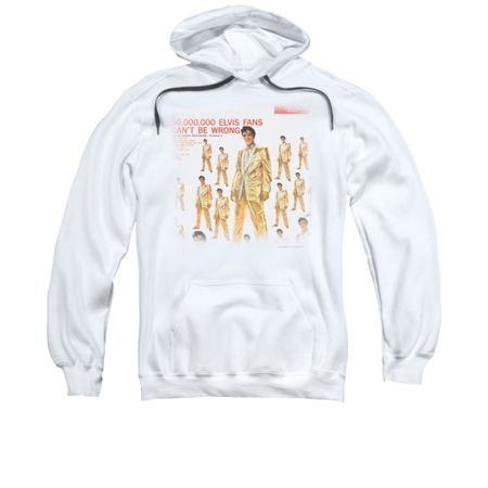 Elvis Presley Hoodie 50 Million White Sweatshirt Hoody