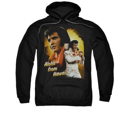 Elvis Presley Hoodie Aloha Sing It Black Sweatshirt Hoody