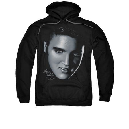 Elvis Presley Hoodie Big Face Black Sweatshirt Hoody