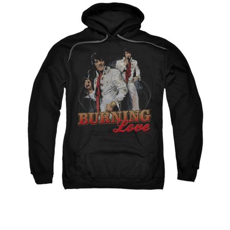 Elvis Presley Hoodie Burning Love Black Sweatshirt Hoody