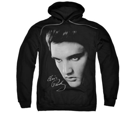 Elvis Presley Hoodie Face Black Sweatshirt Hoody